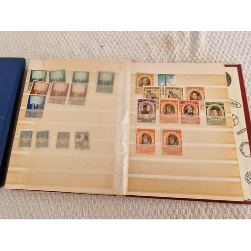 164 - 2 x Vintage Stamp Albums, with Large Collection of Assorted World Stamps, Incl. Vatican, Monaco, New... 