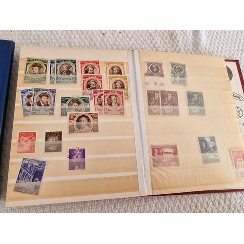 164 - 2 x Vintage Stamp Albums, with Large Collection of Assorted World Stamps, Incl. Vatican, Monaco, New... 