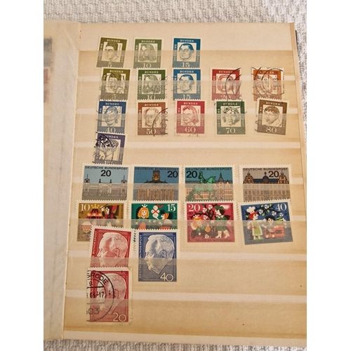 164 - 2 x Vintage Stamp Albums, with Large Collection of Assorted World Stamps, Incl. Vatican, Monaco, New... 