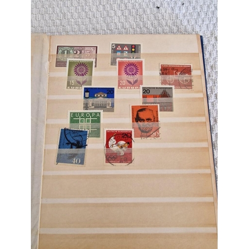 164 - 2 x Vintage Stamp Albums, with Large Collection of Assorted World Stamps, Incl. Vatican, Monaco, New... 