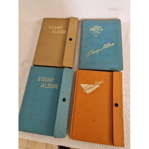 165 - 4 x Vintage Stamp Albums, with Large Collection of Assorted World Stamps, Incl. Turkey, Vietnam, Gre... 