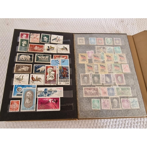 165 - 4 x Vintage Stamp Albums, with Large Collection of Assorted World Stamps, Incl. Turkey, Vietnam, Gre... 