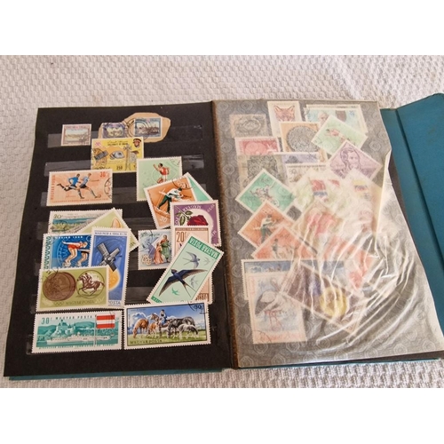 165 - 4 x Vintage Stamp Albums, with Large Collection of Assorted World Stamps, Incl. Turkey, Vietnam, Gre... 