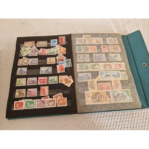 165 - 4 x Vintage Stamp Albums, with Large Collection of Assorted World Stamps, Incl. Turkey, Vietnam, Gre... 