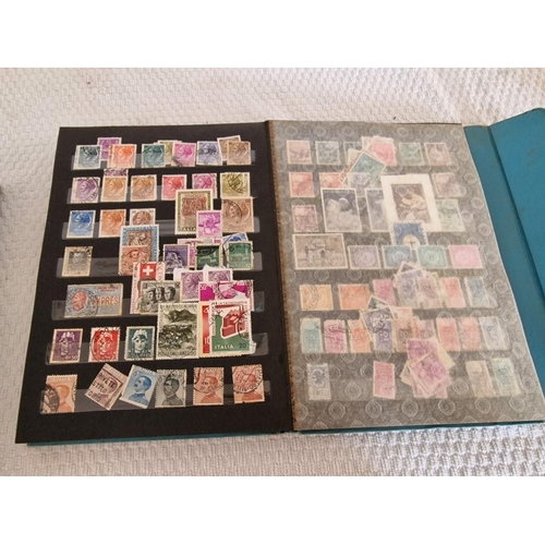 165 - 4 x Vintage Stamp Albums, with Large Collection of Assorted World Stamps, Incl. Turkey, Vietnam, Gre... 