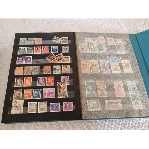 165 - 4 x Vintage Stamp Albums, with Large Collection of Assorted World Stamps, Incl. Turkey, Vietnam, Gre... 