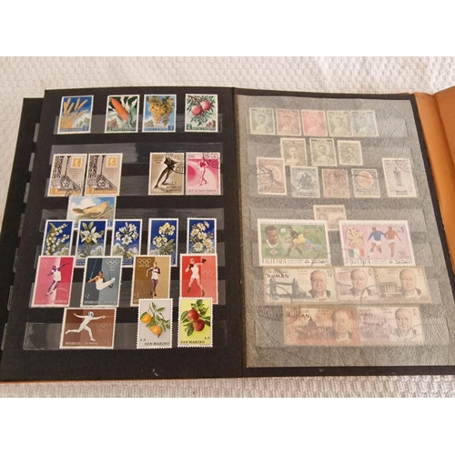 165 - 4 x Vintage Stamp Albums, with Large Collection of Assorted World Stamps, Incl. Turkey, Vietnam, Gre... 