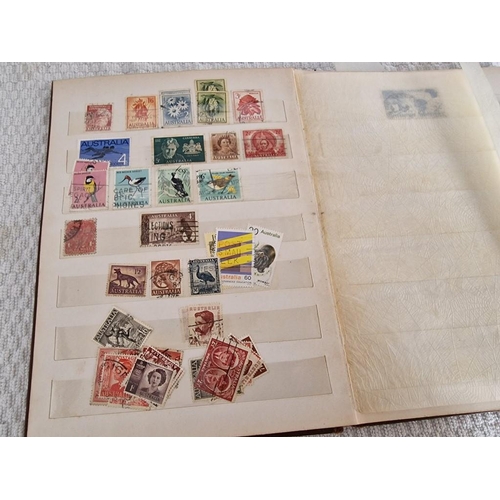 166 - 4 x Vintage Stamp Albums, with Large Collection of Assorted World Stamps, Incl. Saint Lucia, Argenti... 