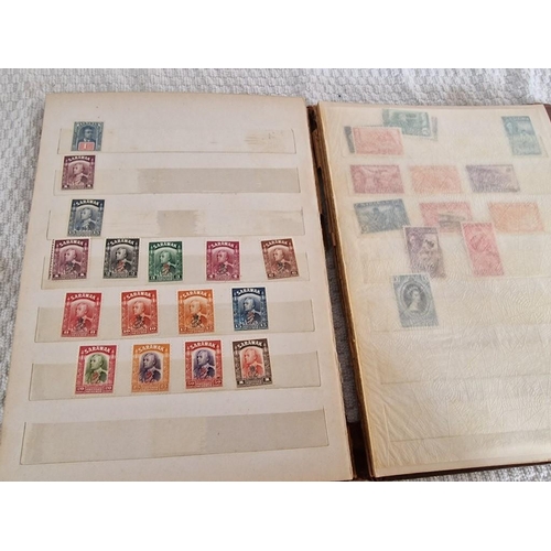 166 - 4 x Vintage Stamp Albums, with Large Collection of Assorted World Stamps, Incl. Saint Lucia, Argenti... 