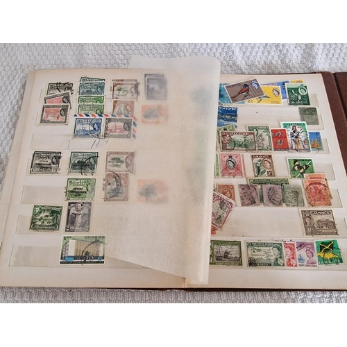 166 - 4 x Vintage Stamp Albums, with Large Collection of Assorted World Stamps, Incl. Saint Lucia, Argenti... 