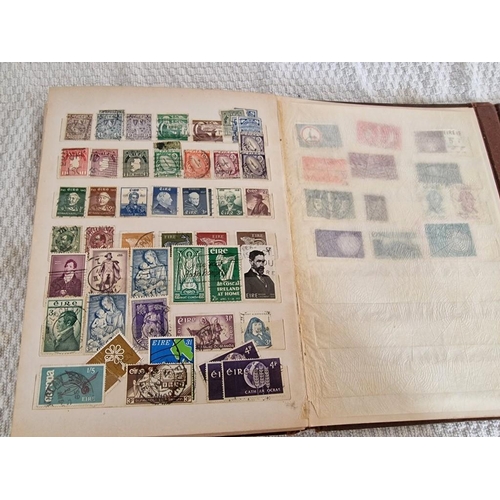 166 - 4 x Vintage Stamp Albums, with Large Collection of Assorted World Stamps, Incl. Saint Lucia, Argenti... 