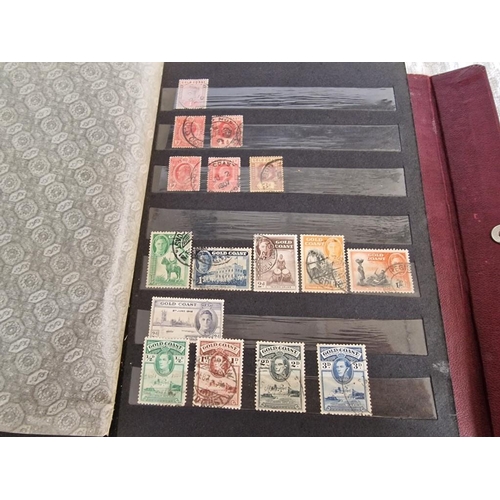 166 - 4 x Vintage Stamp Albums, with Large Collection of Assorted World Stamps, Incl. Saint Lucia, Argenti... 