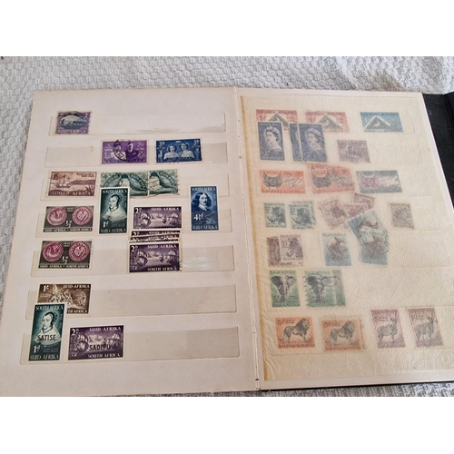 166 - 4 x Vintage Stamp Albums, with Large Collection of Assorted World Stamps, Incl. Saint Lucia, Argenti... 