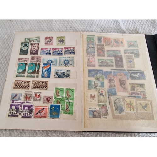 166 - 4 x Vintage Stamp Albums, with Large Collection of Assorted World Stamps, Incl. Saint Lucia, Argenti... 