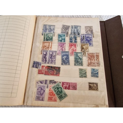 166 - 4 x Vintage Stamp Albums, with Large Collection of Assorted World Stamps, Incl. Saint Lucia, Argenti... 