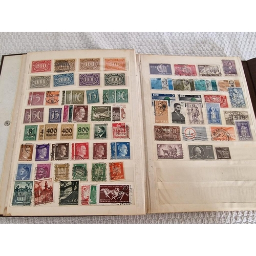 166 - 4 x Vintage Stamp Albums, with Large Collection of Assorted World Stamps, Incl. Saint Lucia, Argenti... 