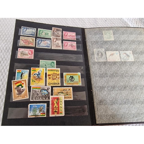 166 - 4 x Vintage Stamp Albums, with Large Collection of Assorted World Stamps, Incl. Saint Lucia, Argenti... 