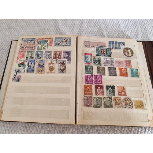 166 - 4 x Vintage Stamp Albums, with Large Collection of Assorted World Stamps, Incl. Saint Lucia, Argenti... 