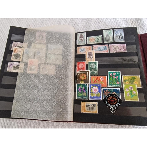 166 - 4 x Vintage Stamp Albums, with Large Collection of Assorted World Stamps, Incl. Saint Lucia, Argenti... 