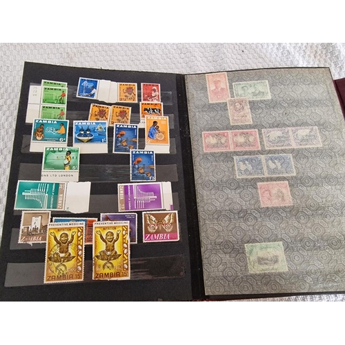 166 - 4 x Vintage Stamp Albums, with Large Collection of Assorted World Stamps, Incl. Saint Lucia, Argenti... 