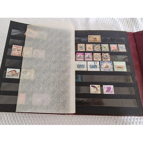 166 - 4 x Vintage Stamp Albums, with Large Collection of Assorted World Stamps, Incl. Saint Lucia, Argenti... 