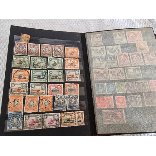 166 - 4 x Vintage Stamp Albums, with Large Collection of Assorted World Stamps, Incl. Saint Lucia, Argenti... 