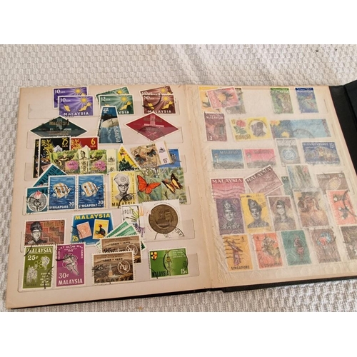 168 - 3 x Vintage Stamp Albums, with Large Collection of Assorted World Stamps, Incl. Yugoslavia, Hong Kon... 