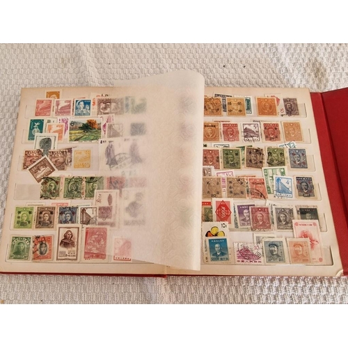 168 - 3 x Vintage Stamp Albums, with Large Collection of Assorted World Stamps, Incl. Yugoslavia, Hong Kon... 