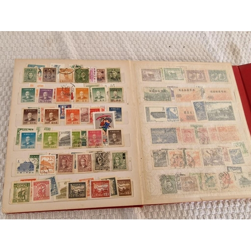 168 - 3 x Vintage Stamp Albums, with Large Collection of Assorted World Stamps, Incl. Yugoslavia, Hong Kon... 