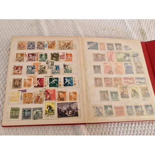 168 - 3 x Vintage Stamp Albums, with Large Collection of Assorted World Stamps, Incl. Yugoslavia, Hong Kon... 