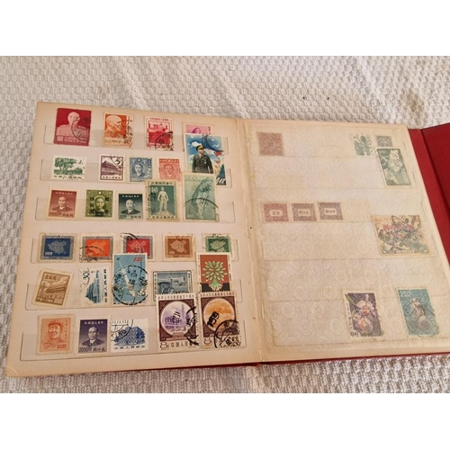 168 - 3 x Vintage Stamp Albums, with Large Collection of Assorted World Stamps, Incl. Yugoslavia, Hong Kon... 