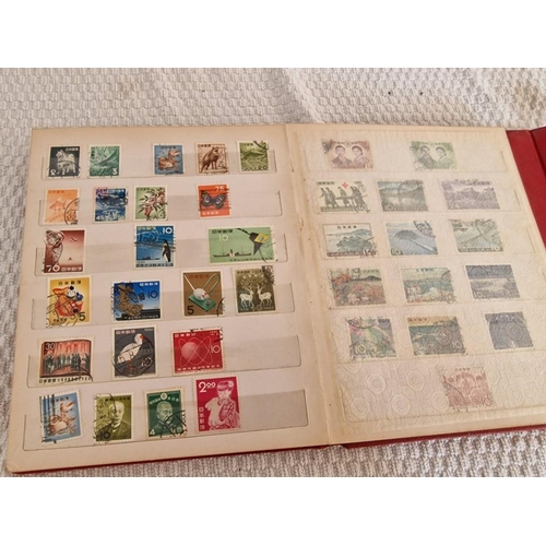 168 - 3 x Vintage Stamp Albums, with Large Collection of Assorted World Stamps, Incl. Yugoslavia, Hong Kon... 