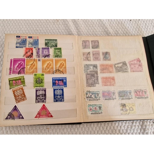 168 - 3 x Vintage Stamp Albums, with Large Collection of Assorted World Stamps, Incl. Yugoslavia, Hong Kon... 