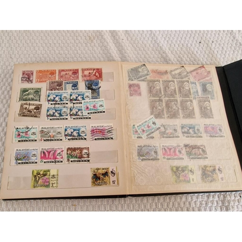 168 - 3 x Vintage Stamp Albums, with Large Collection of Assorted World Stamps, Incl. Yugoslavia, Hong Kon... 