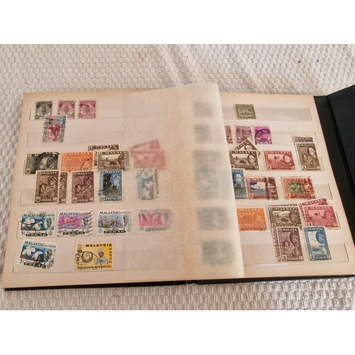 168 - 3 x Vintage Stamp Albums, with Large Collection of Assorted World Stamps, Incl. Yugoslavia, Hong Kon... 