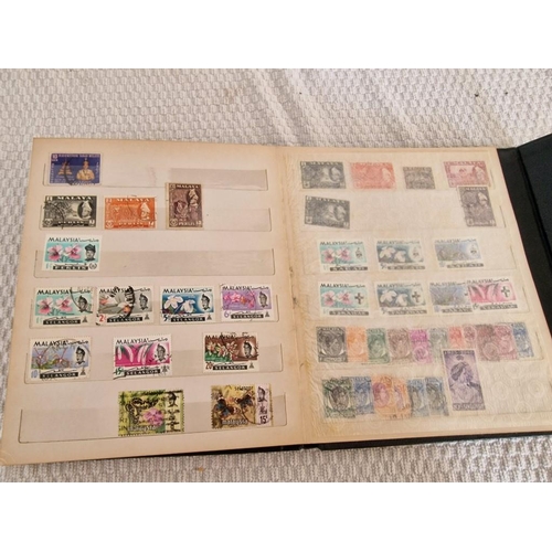 168 - 3 x Vintage Stamp Albums, with Large Collection of Assorted World Stamps, Incl. Yugoslavia, Hong Kon... 