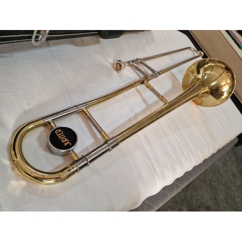 158 - Jupiter JSL-432 Trombone in Fitted Hard Carry Case, (a/f)