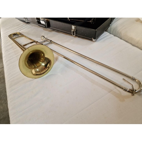 158 - Jupiter JSL-432 Trombone in Fitted Hard Carry Case, (a/f)