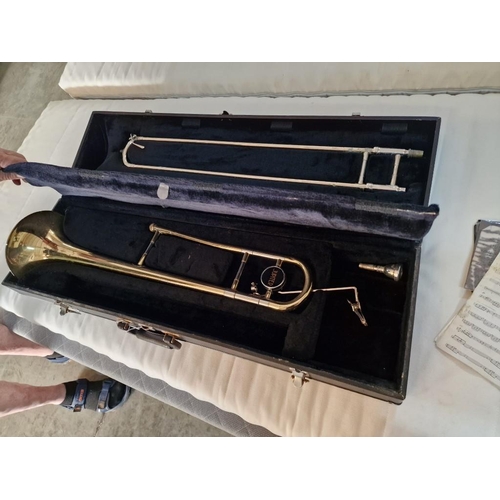 158 - Jupiter JSL-432 Trombone in Fitted Hard Carry Case, (a/f)