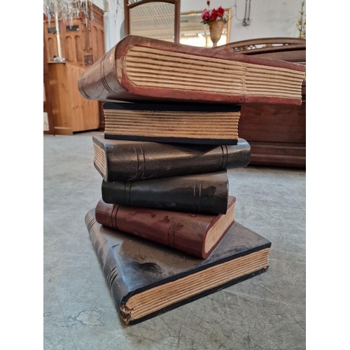 486 - Decorative Side / Lamp Table in the Form of an Offset Pile of Books, (Approx. 33 x 32 x 40cm)