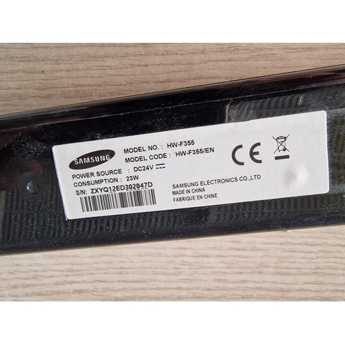 490 - Samsung Soundbar (Model: HW-F355), Together with Subwoofer Speaker (Model: PS-EW1-1), (2), Untested