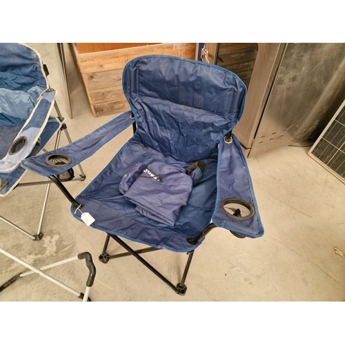 79 - 2 x Folding Beach / Camping / Garden Chairs with Carry Bags, Together with Other Frame Only, (3)