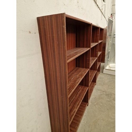 495 - 3 x 4-Tier Wood Effect Bookcases, (Approx. 100 x 30 x 180cm each), (3)