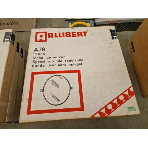 531 - 3 x 'AlliBert' Oval Shape Bathroom Make-Up Mirrors with Blue Colour Surround, Unused, (3)