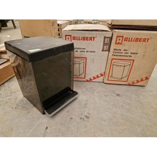 534 - 3 x 'AlliBert' Bathroom Pedal Bins, Boxed & Unused, (3)