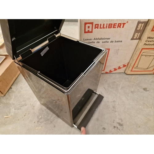 534 - 3 x 'AlliBert' Bathroom Pedal Bins, Boxed & Unused, (3)