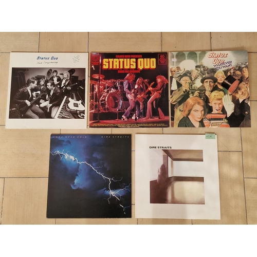 202 - Collection of LP Vinyl Records, 3 x Status Quo: Ain't Complaining, Down the Dustpipe and Whatever Yo... 