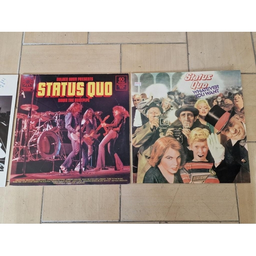 202 - Collection of LP Vinyl Records, 3 x Status Quo: Ain't Complaining, Down the Dustpipe and Whatever Yo... 