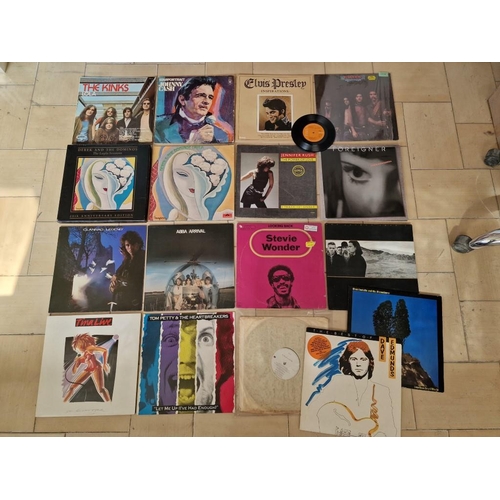 204 - Collection of Assorted LP Vinyl Records, Incl. Elvis Presley, Eagles, Johnny Cash, Abba, Stevie Wond... 