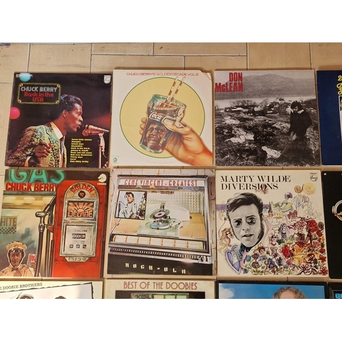 207 - Large Collection of Assorted LP Vinyl Records, Incl. Chuck Berry, Don McLean, The Yardbirds, Carpent... 